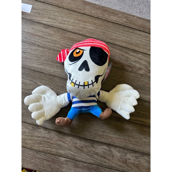 Sugar Loaf  Skeleton Pirate Plush 2016 large hands Kellytoy  Halloween tags - Picture 5 of 6
